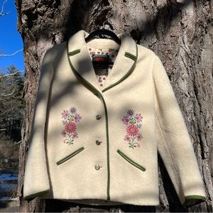 Flower Wool Jacket xs/small made in Germany